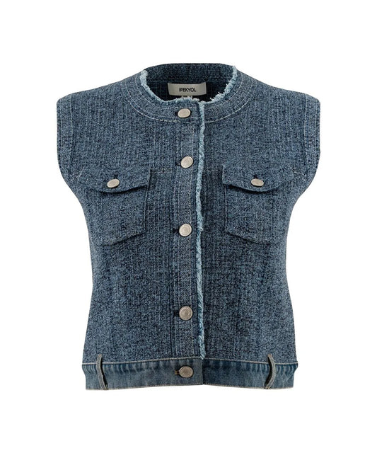 Mavi Denim Mix Triko Yelek Is1260007023629 | Ipekyol