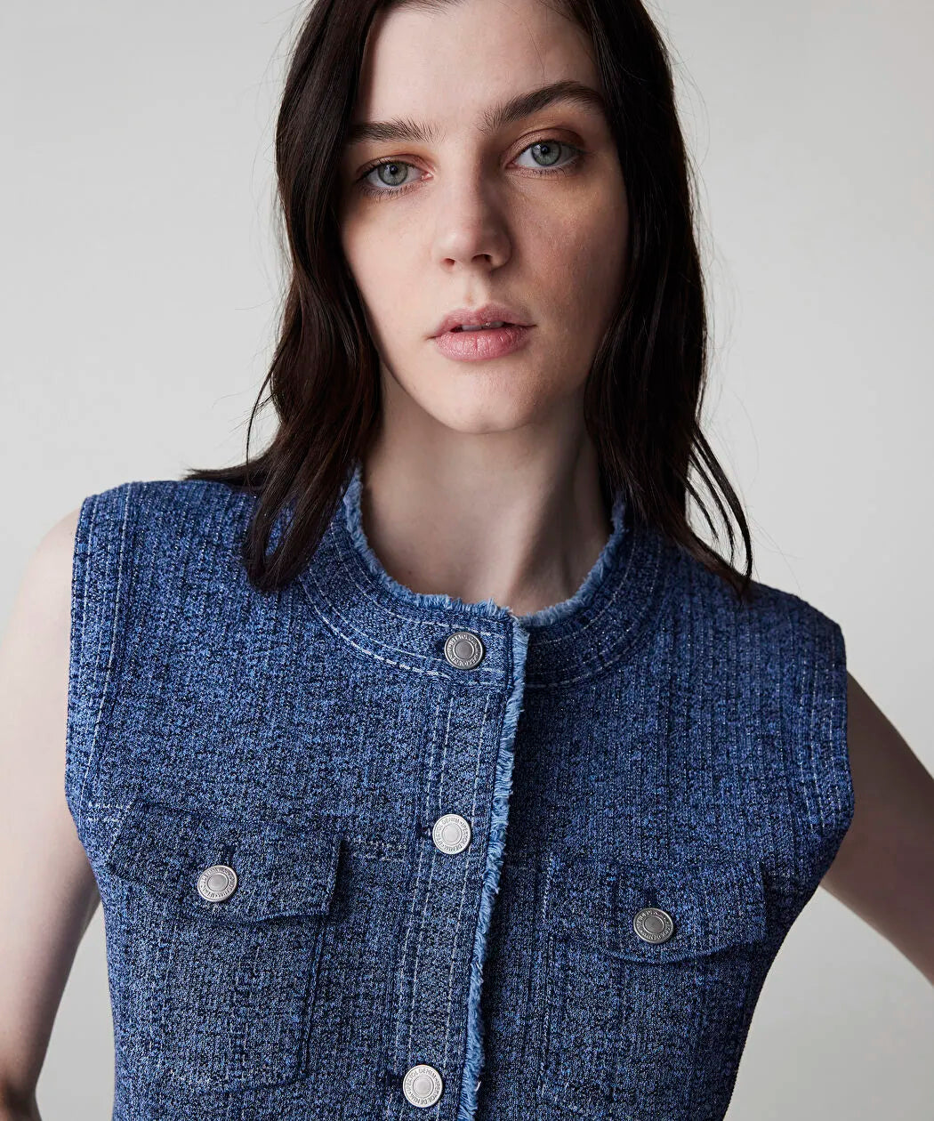 Mavi Denim Mix Triko Yelek Is1260007023629 | Ipekyol