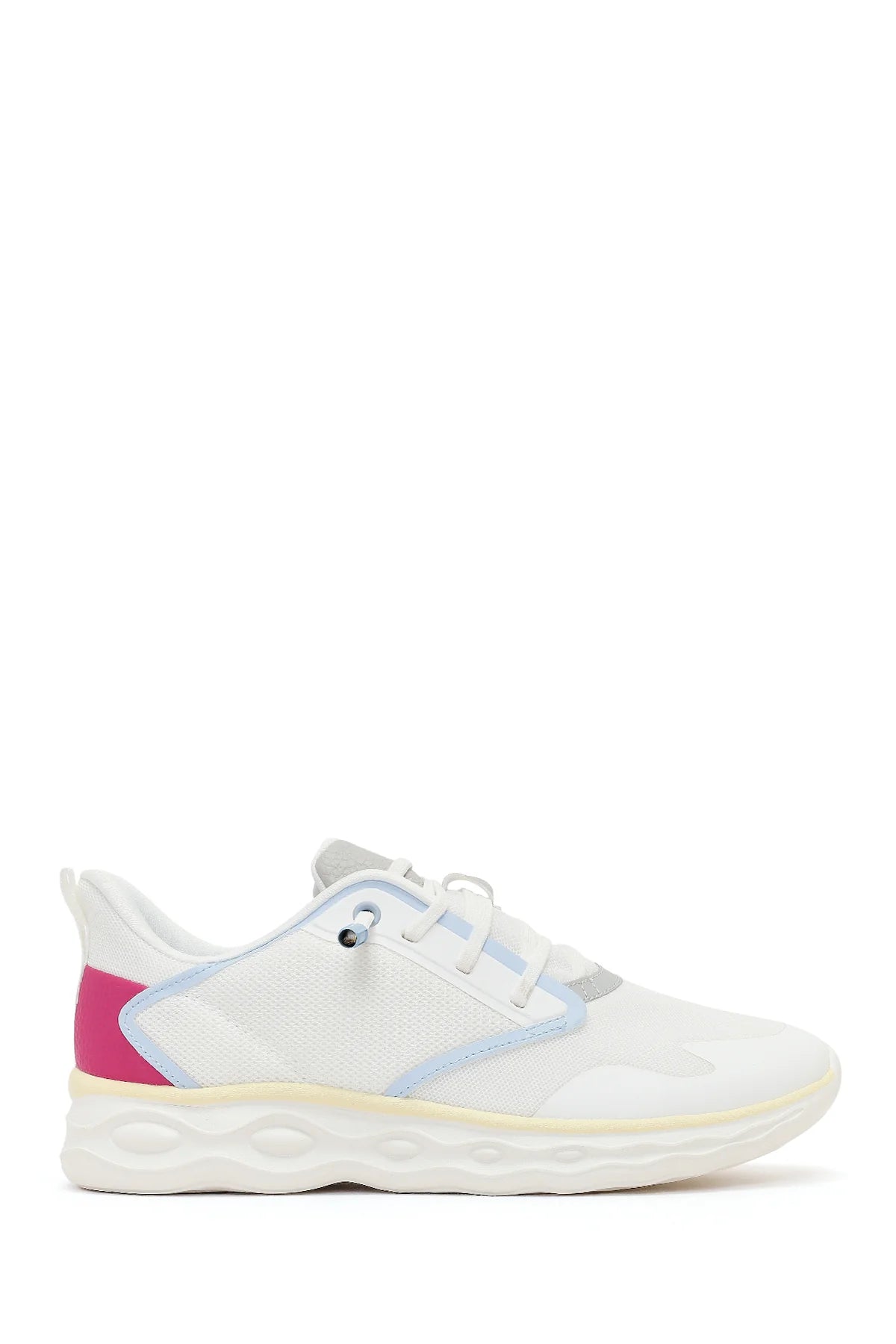 Derimod Zero Kadın Beyaz Bağcıklı Kalın Tabanlı Kumaş Sneaker