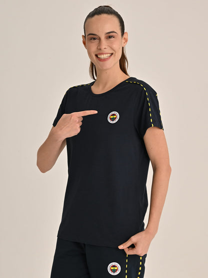 Fenerbahçe Lacivert Tribün Basic Kadın Tshirt