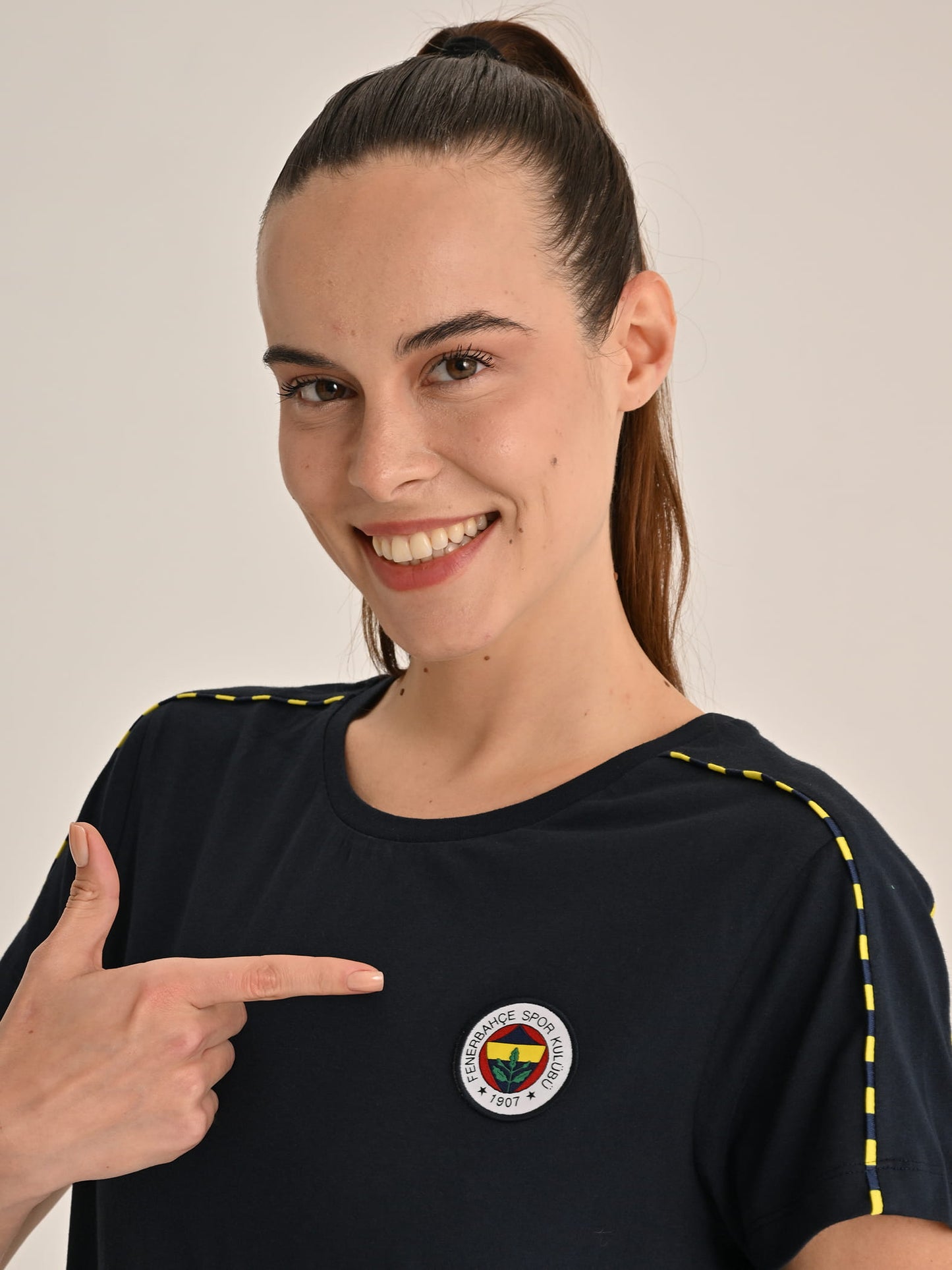 Fenerbahçe Lacivert Tribün Basic Kadın Tshirt