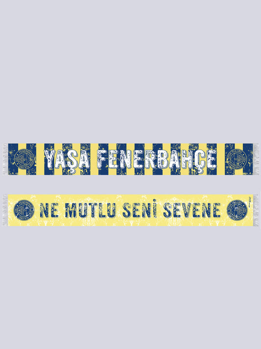 Fenerbahçe Sarı Lacivert Ne Mutlu Seni Sevene Unisex Şal