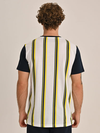 Fenerbahçe Beyaz Tribün Karşılıksız Ölesiye Erkek Tshirt