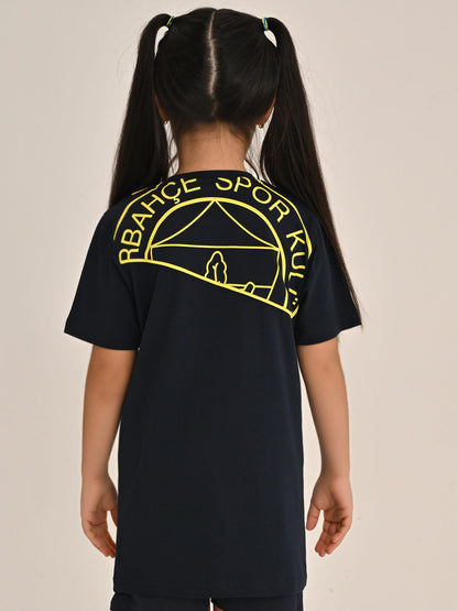 Fenerbahçe Lacivert Tribün Çubuk Bloklu Çocuk Tshirt