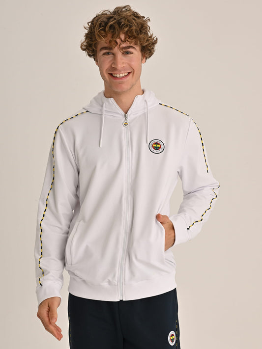Fenerbahçe Beyaz Tribün Basic Erkek Sweatshirt