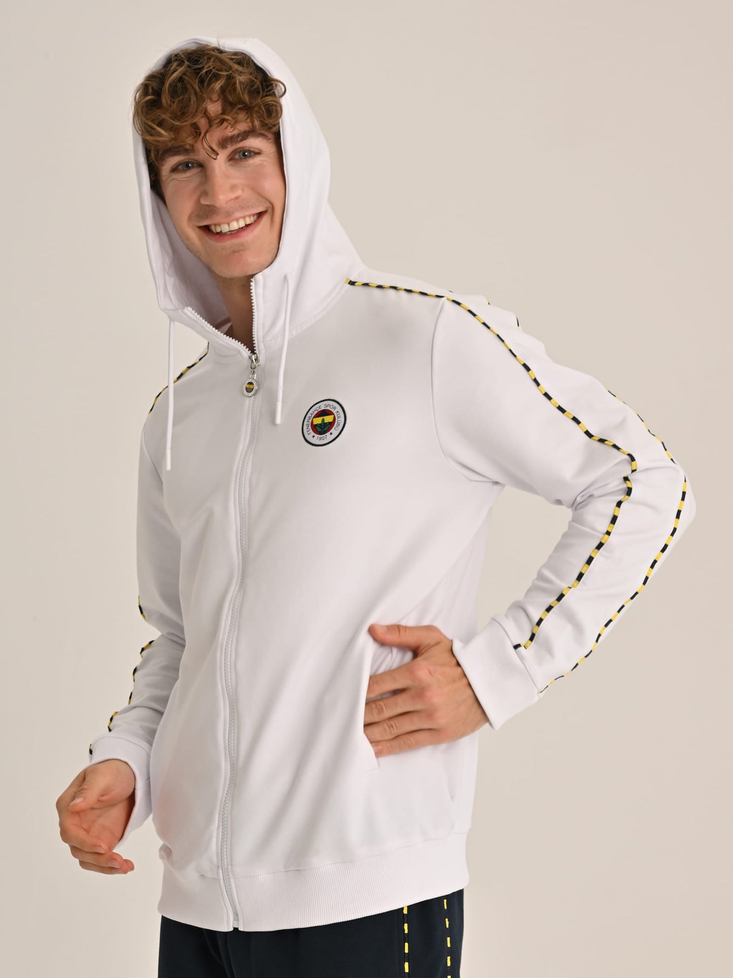 Fenerbahçe Beyaz Tribün Basic Erkek Sweatshirt