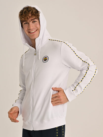 Fenerbahçe Beyaz Tribün Basic Erkek Sweatshirt