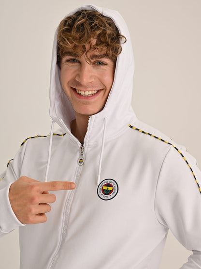 Fenerbahçe Beyaz Tribün Basic Erkek Sweatshirt