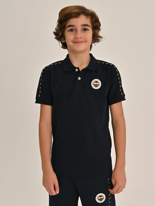 Fenerbahçe Lacivert Tribün Basic Çocuk Polo Tshirt