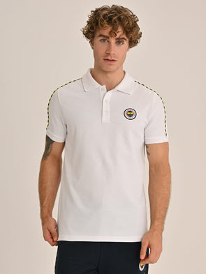 Fenerbahçe Beyaz Tribün Basic Erkek Polo Tshirt