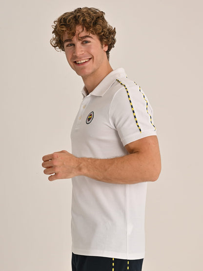 Fenerbahçe Beyaz Tribün Basic Erkek Polo Tshirt