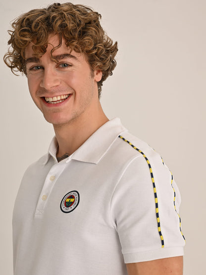 Fenerbahçe Beyaz Tribün Basic Erkek Polo Tshirt