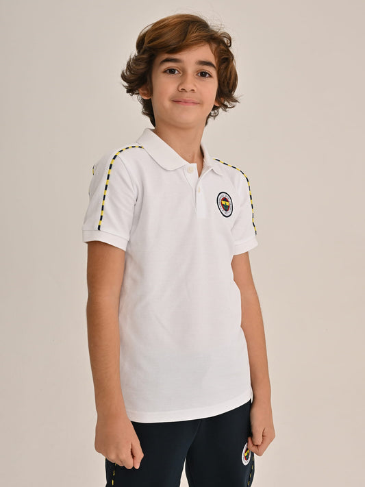 Fenerbahçe Beyaz Tribün Basic Çocuk Polo Tshirt
