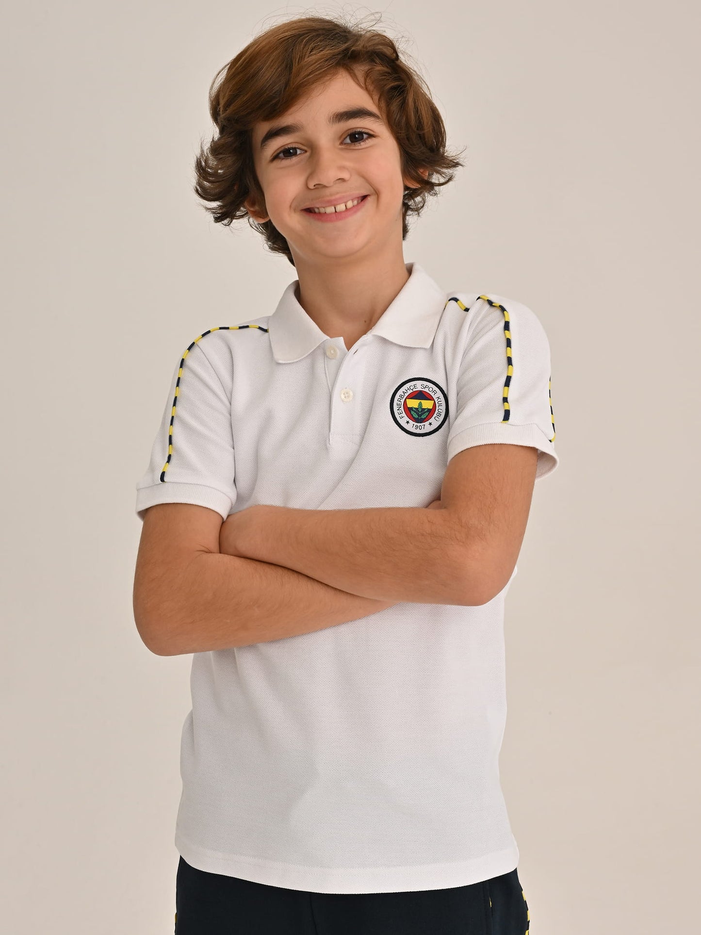 Fenerbahçe Beyaz Tribün Basic Çocuk Polo Tshirt