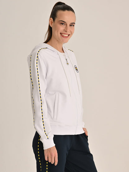 Fenerbahçe Beyaz Tribün Basic Kadın Sweatshirt