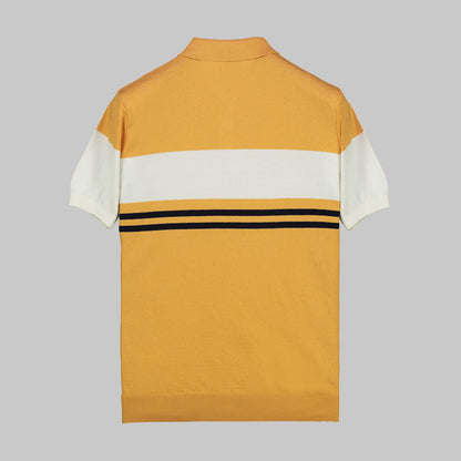 Polo Yaka Pamuklu Camel Tişört