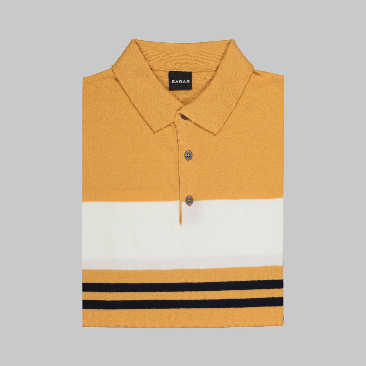 Polo Yaka Pamuklu Camel Tişört
