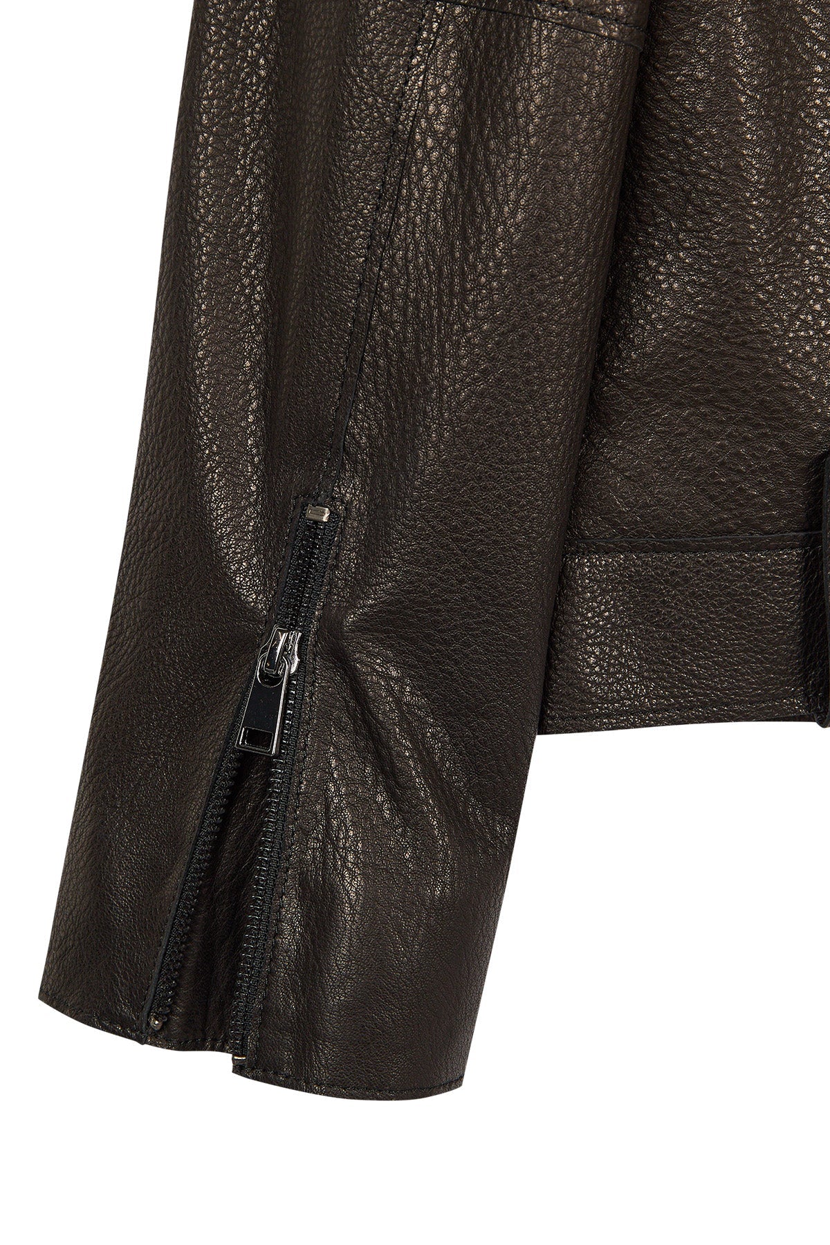 Torino Kadın Siyah Biker Oversize Deri Ceket