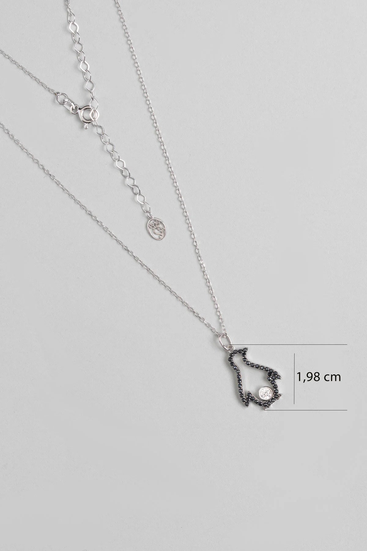 Özgür Penguen 18 Ayar Beyaz Altın Kaplama 46 Cm Gümüş Kolye 1182750299