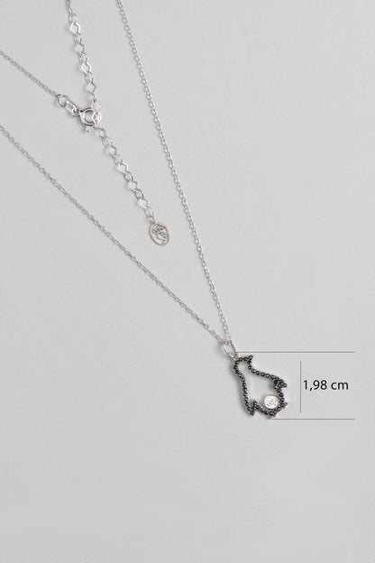 Özgür Penguen 18 Ayar Beyaz Altın Kaplama 46 Cm Gümüş Kolye 1182750299