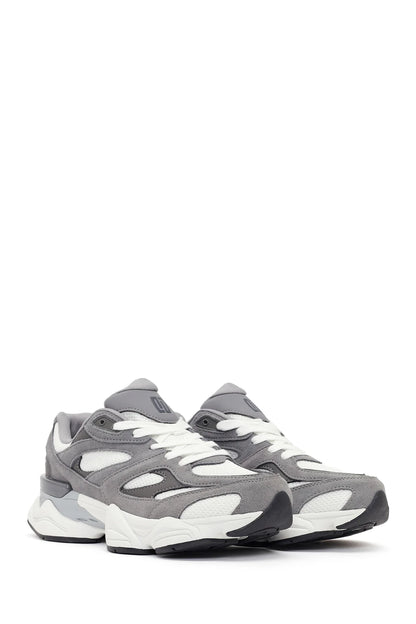 Erkek Gri Bağcıklı Kalın Tabanlı Deri Sneaker