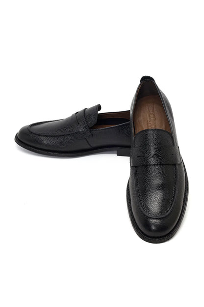 Erkek Siyah Deri Klasik Loafer