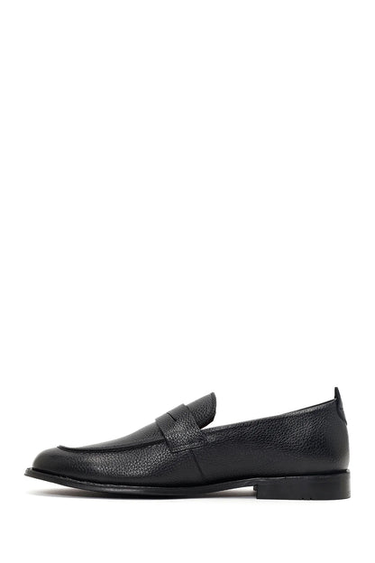 Erkek Siyah Deri Klasik Loafer