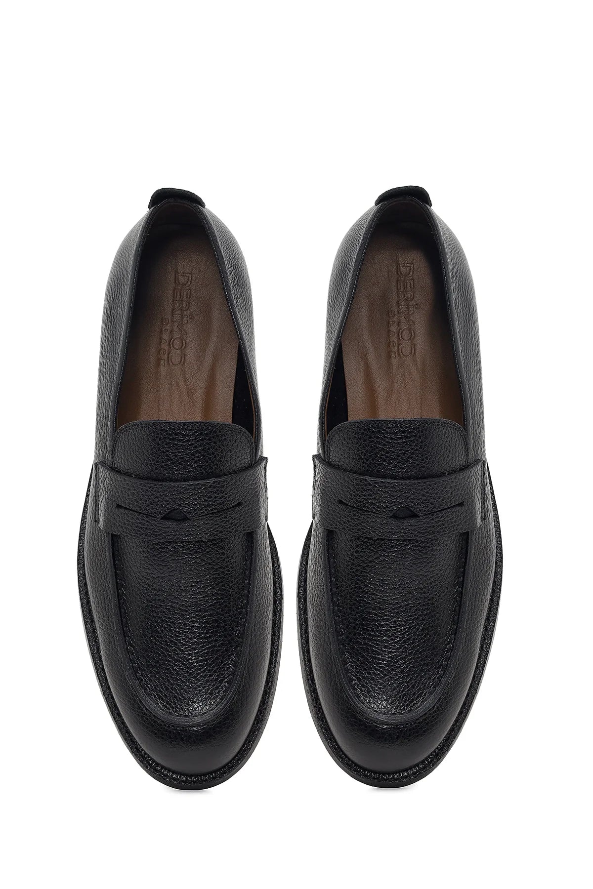 Erkek Siyah Deri Klasik Loafer