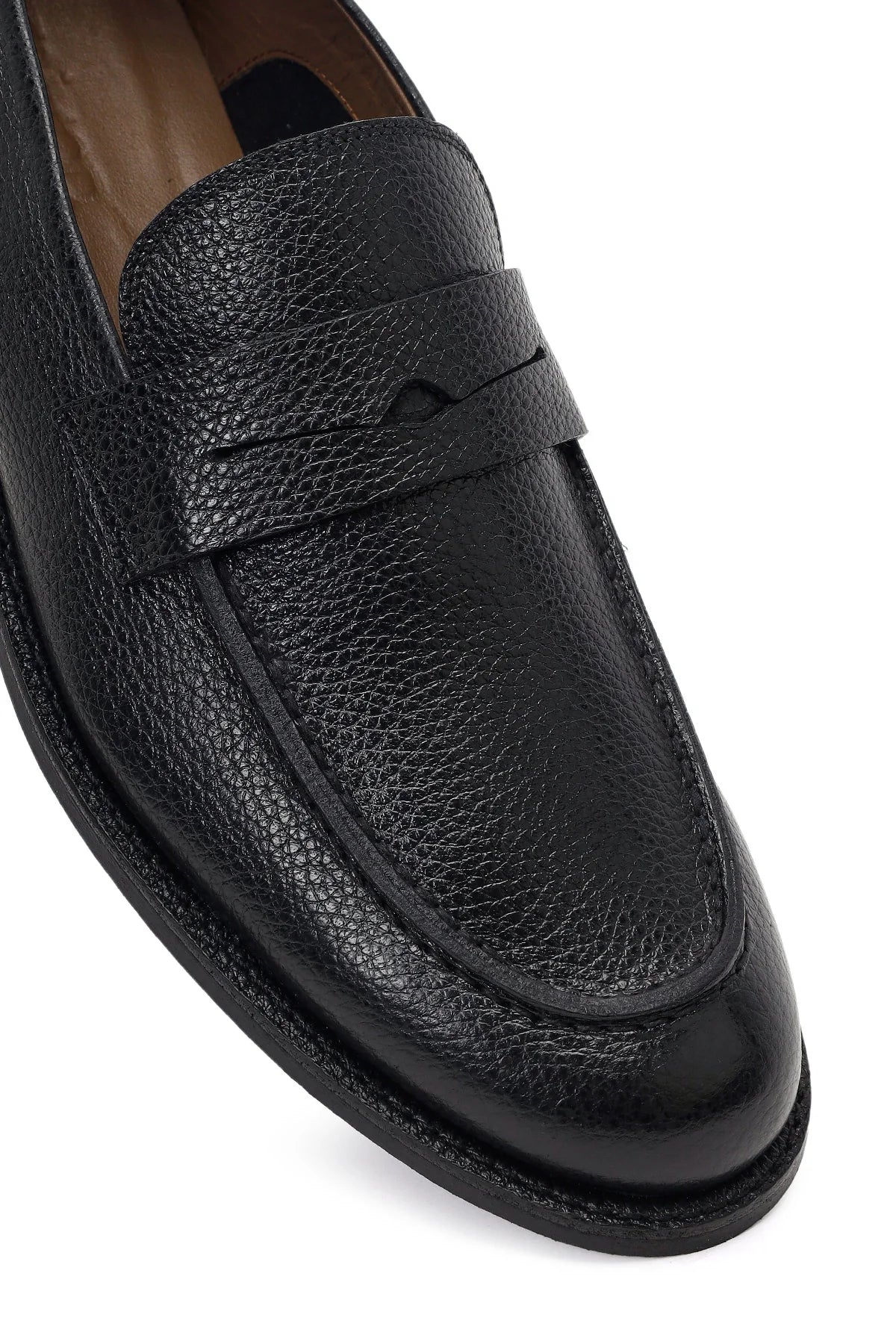 Erkek Siyah Deri Klasik Loafer