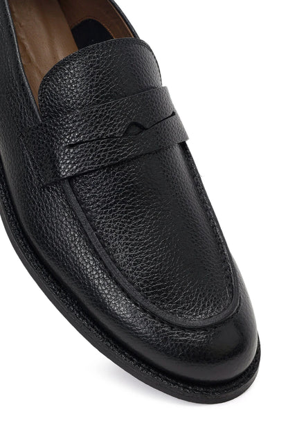 Erkek Siyah Deri Klasik Loafer