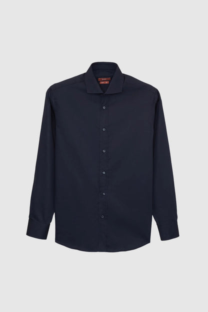 Damat Comfort Lacivert Düz %100 Pamuk Nano Care Gömlek
