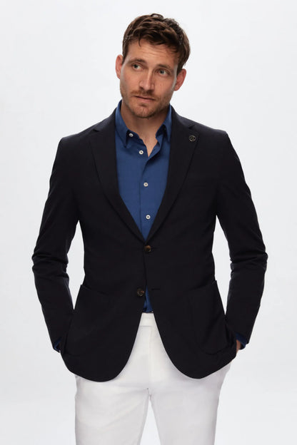 Damat Slim Fit Lacivert Kumaş Ceket