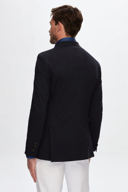 Damat Slim Fit Lacivert Kumaş Ceket
