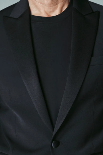 Damat Regular Fit Siyah Düz Yün Karişimli Damatlık &amp; Smokin Takim