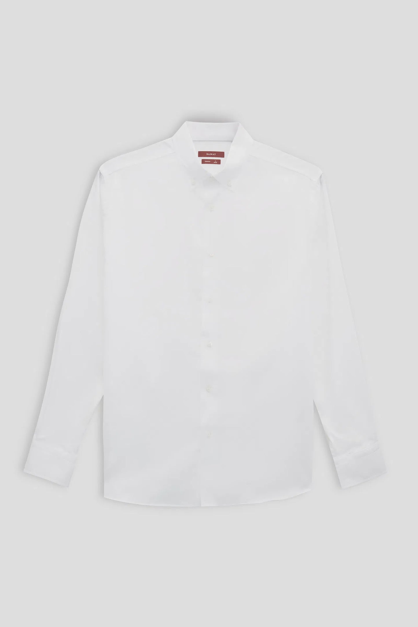 Damat Comfort Beyaz Armürlü %100 Pamuklu Gömlek