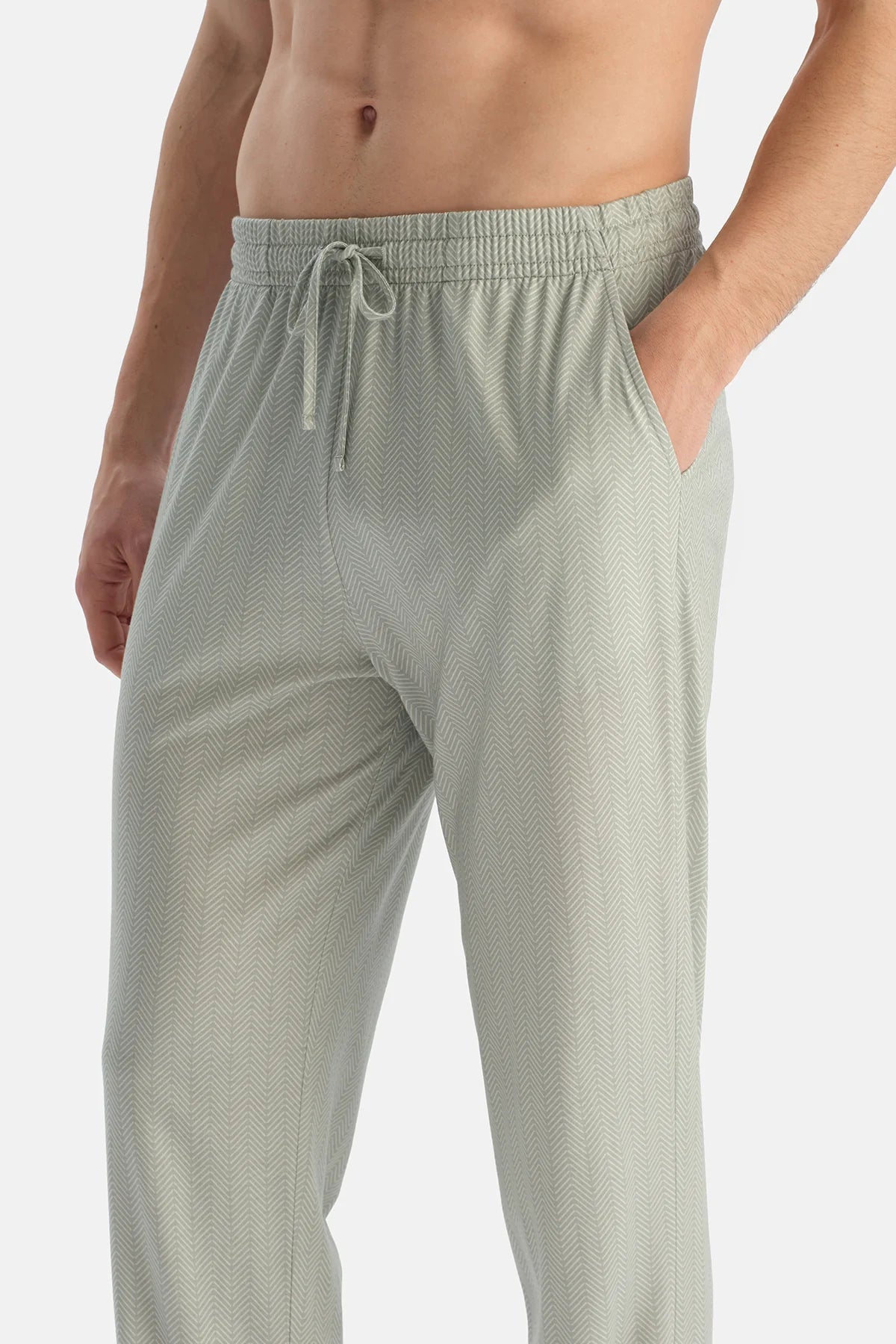Mint Yeşili Yarım Patlı Tişört Pantolon Takım