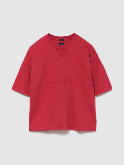 Kırmızı Vintagesoft Terry Oversize Logo Sweatshirt