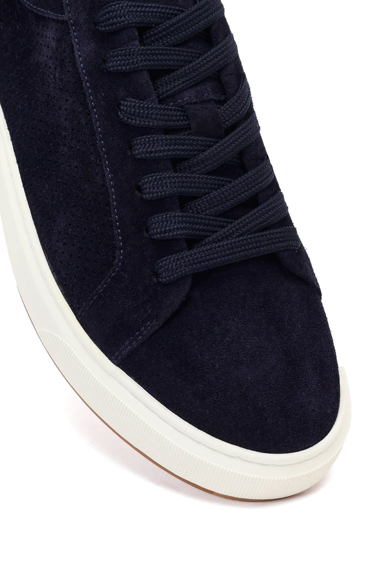 Erkek Lacivert Bağcıklı Süet Deri Sneaker