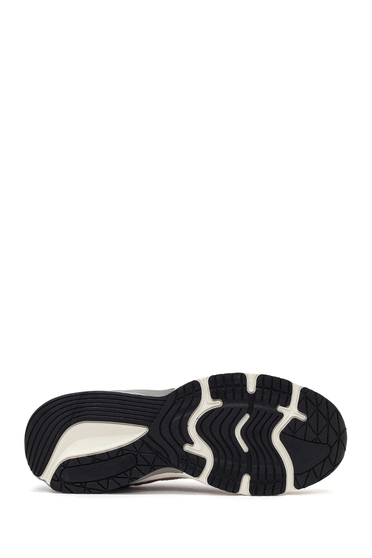 Erkek Gri Kalın Tabanlı Bağcıklı Deri Sneaker