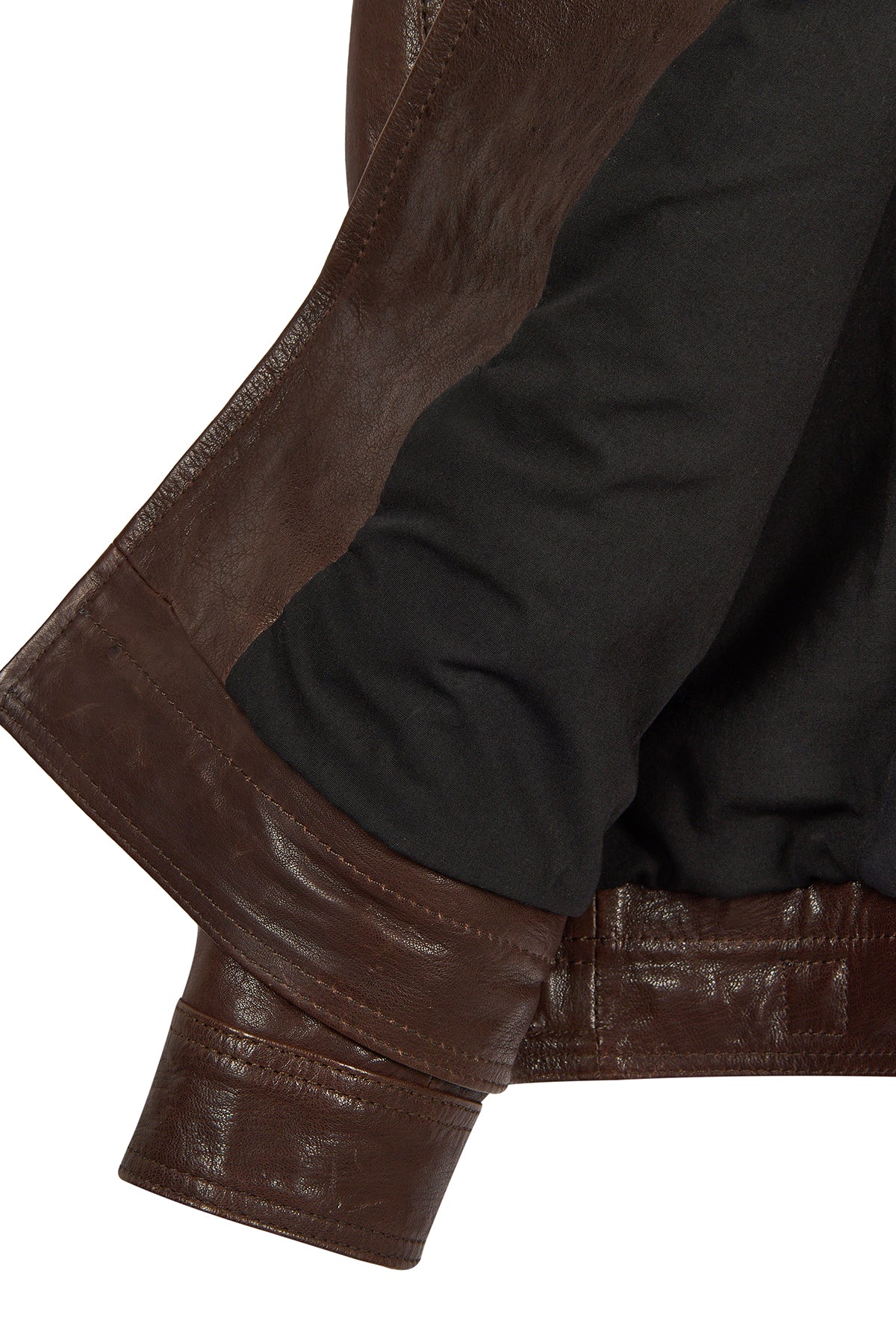 Wade Erkek Kahverengi Slim-fit Deri Ceket