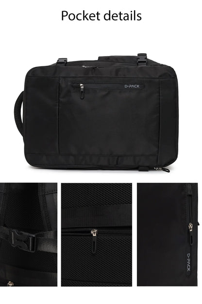 D-pack Erkek Siyah Kumaş Sırt Çantası