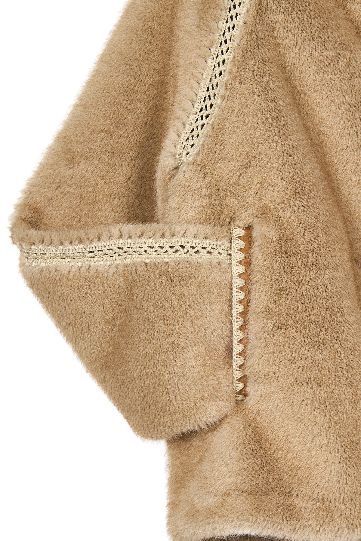 St-moritz Kadın Bej Oversize Teddy Mont