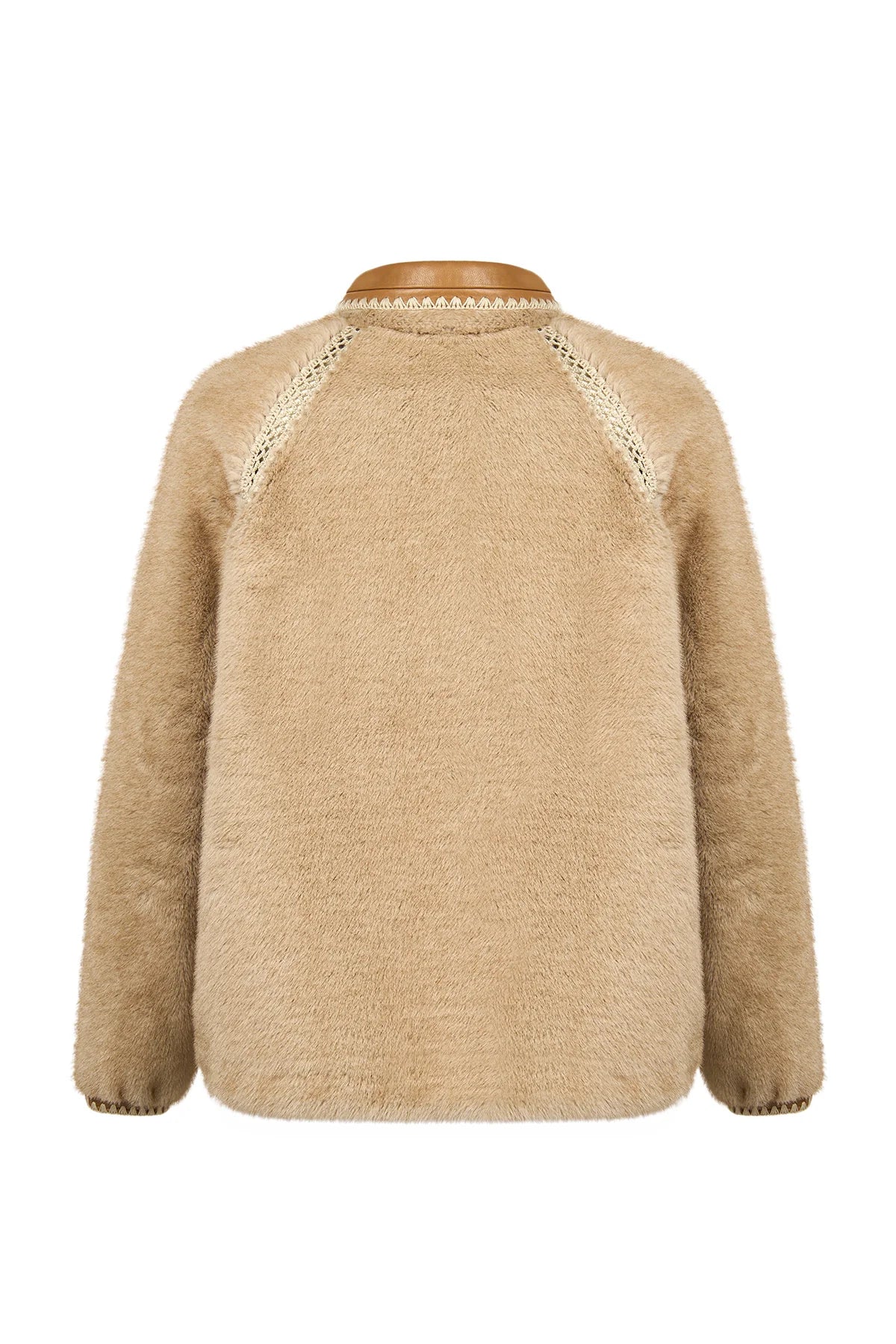 St-moritz Kadın Bej Oversize Teddy Mont