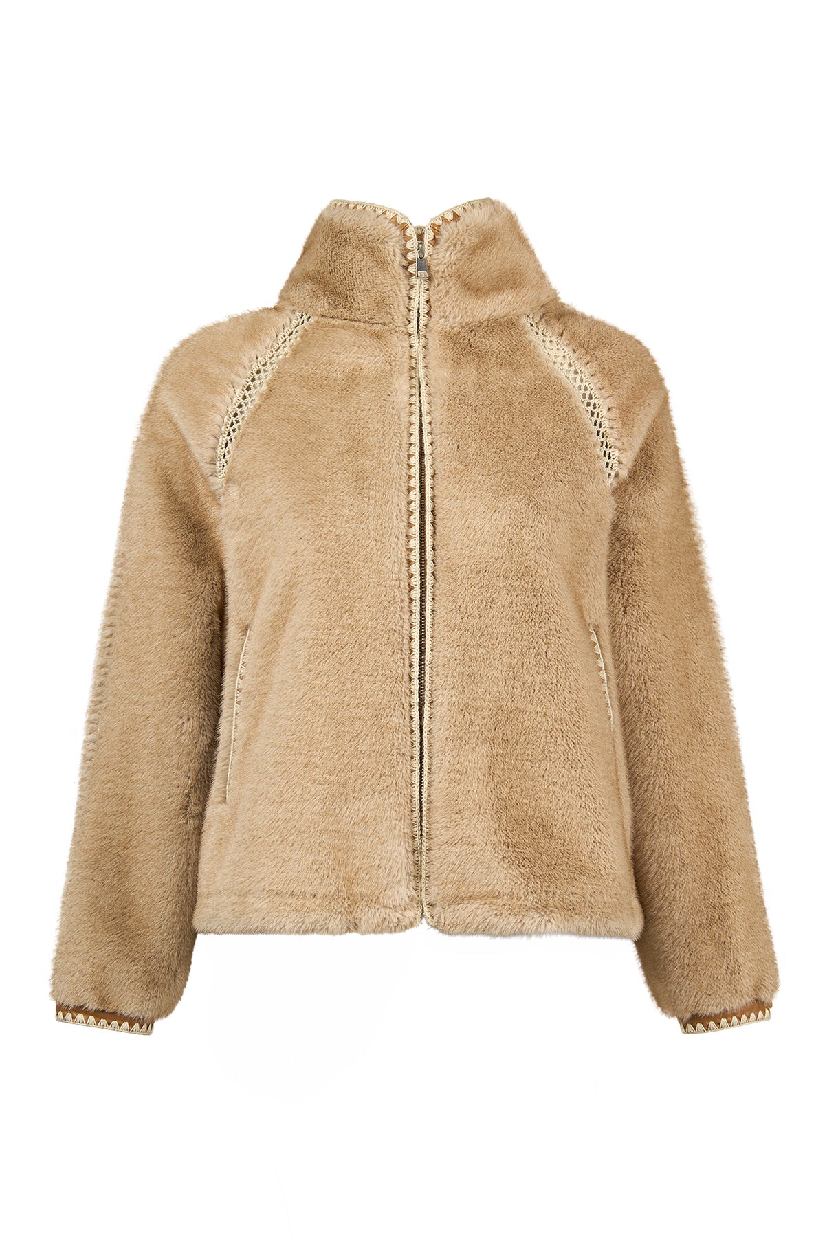 St-moritz Kadın Bej Oversize Teddy Mont