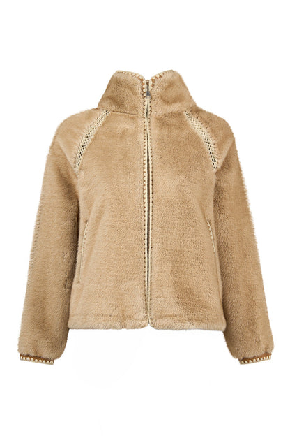 St-moritz Kadın Bej Oversize Teddy Mont