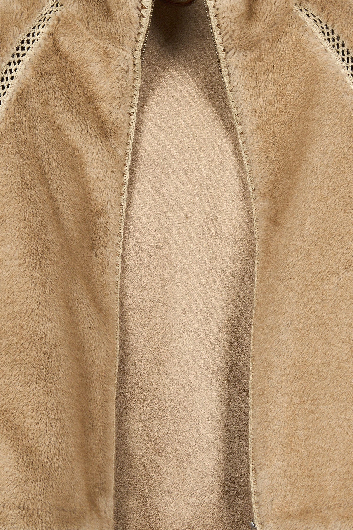 St-moritz Kadın Bej Oversize Teddy Mont