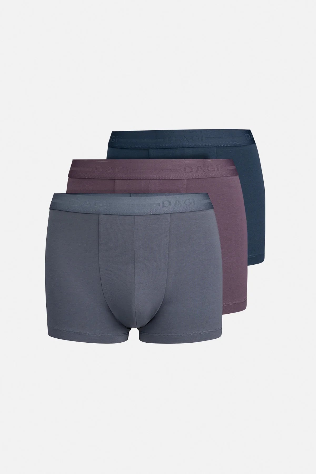 Mavi-mor 5210 3'lü Desenli Pamuk Boxer