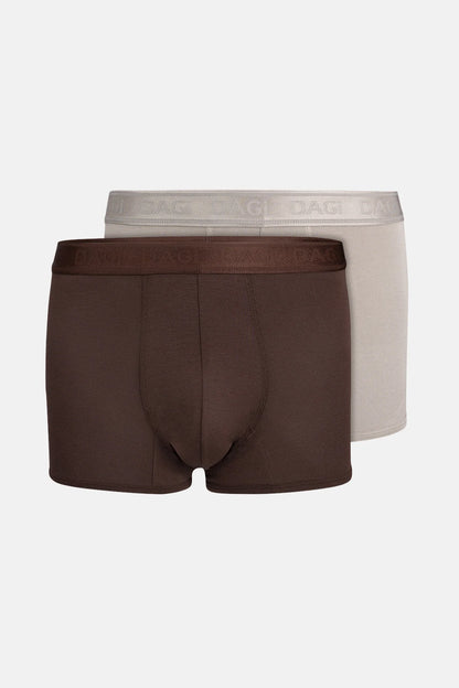 Gri-kahve 4210 Desenli Micro Modal Boxer
