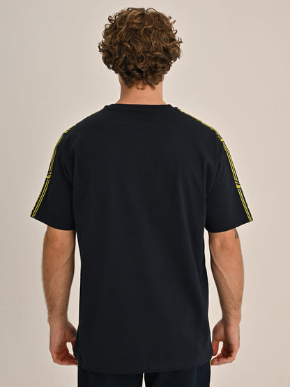 Fenerbahçe Lacivert Tribün Ekstraforlu Erkek Oversize Tshirt