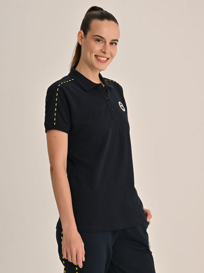 Fenerbahçe Lacivert Tribün Basic Kadın Polo Tshirt